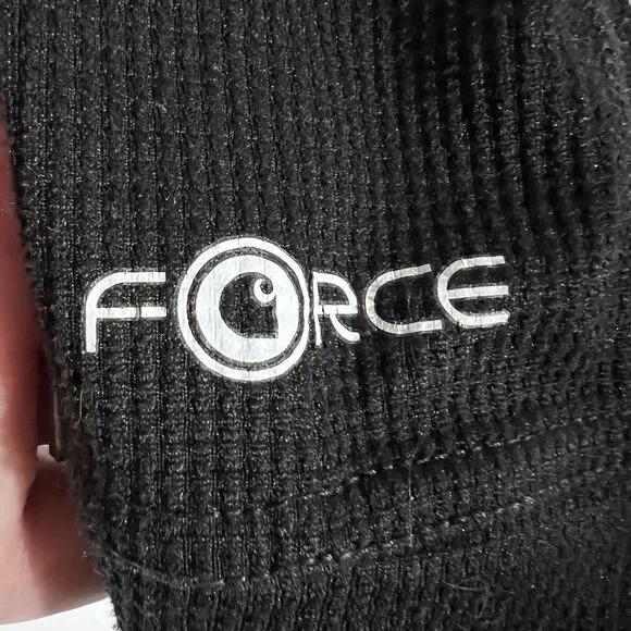 Carhartt Force Waffle Base Layer Thermal Long Sleeve Black Shirt Women s L 12/14 - Picture 3 of 6